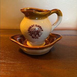 Vintage Miniature, Pitcher & Bowl Set The Great Smokey Mountains